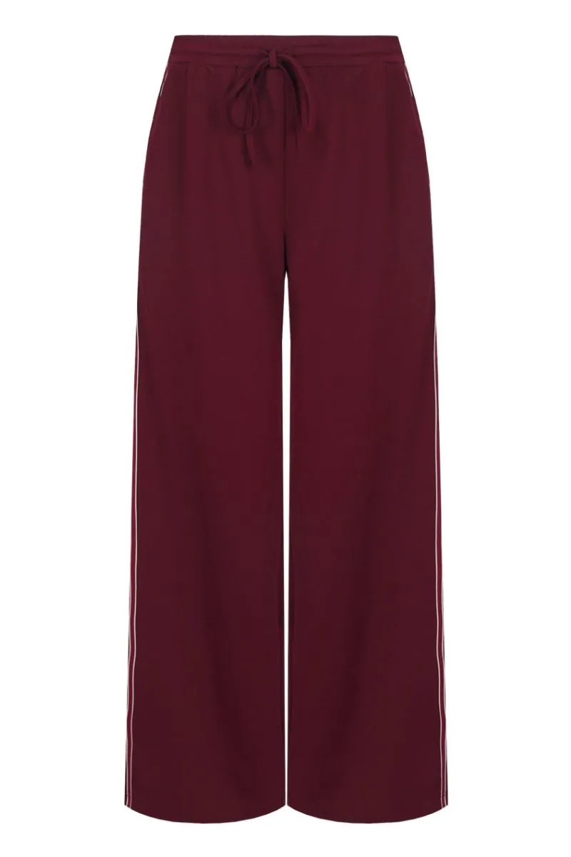 CS The Label Patly Pants, mulberrykleurige broek